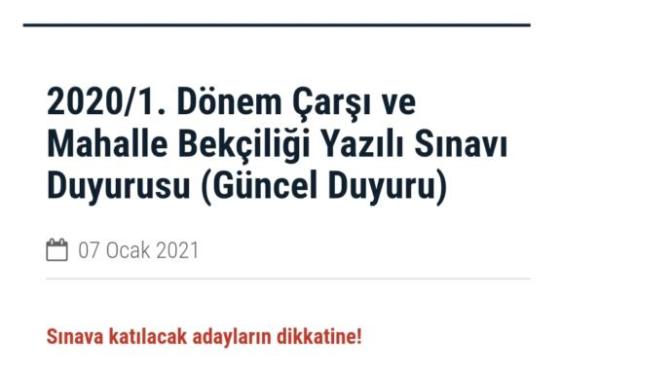 Arkadaslar ben bekcilik sinavina girmek. ostiyorum da boyle birsey aciklanmis bana yardimci  olur musunuz?
