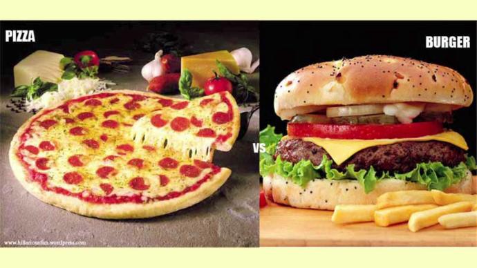 Tarafını Seç. Hamburger vs. Pizza?