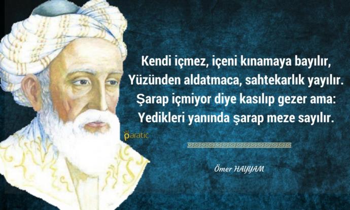 Bir Ömer Hayyam dörtlüğü yazar mısınız?