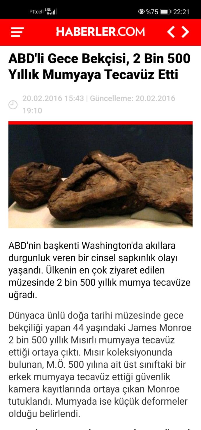 Mumyaya tecavüz etmek nedir abi?