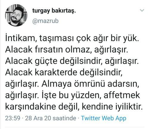 Bu zamana kadar senden sağlam bir intikam alan ya da senin birinden aldığın oldu mu?