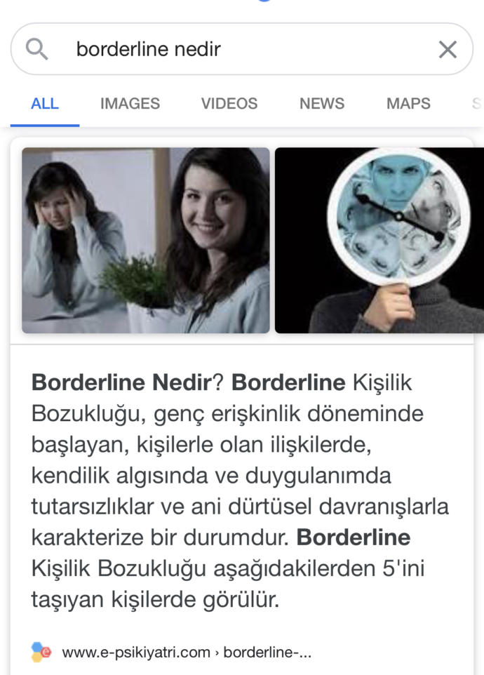 Borderline nedir ve bariz kişilik özellikleri nelerdir?