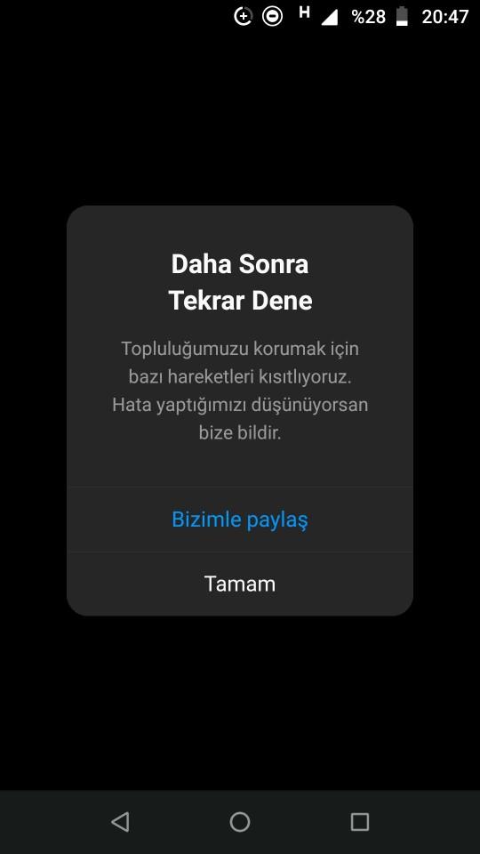 Instagram da Yeni Hesap Açtım Da gönderi de bir kişiyi etiketlemek istediğim Zaman Instagram bu uyarıyı veriyor Çözümü Nedir?