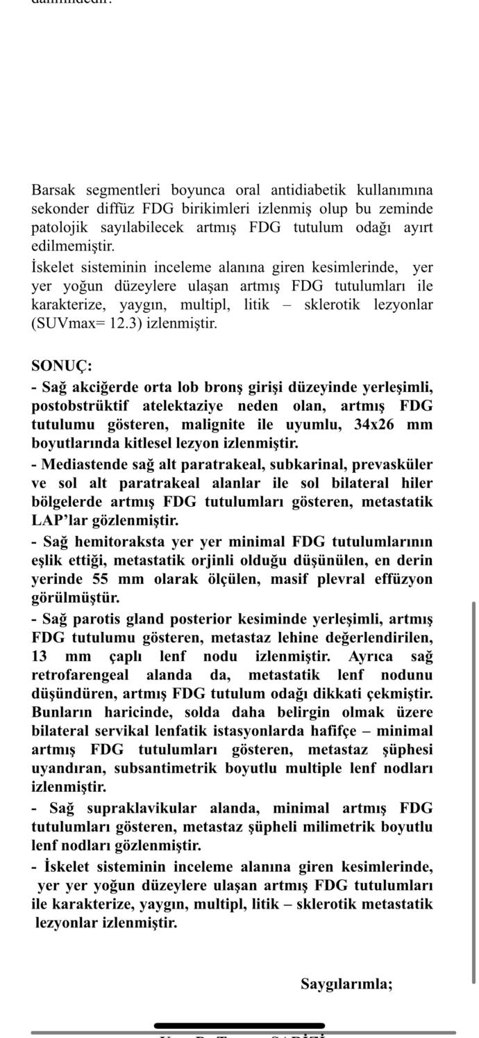 PET raporundan anlayan  var mı ?