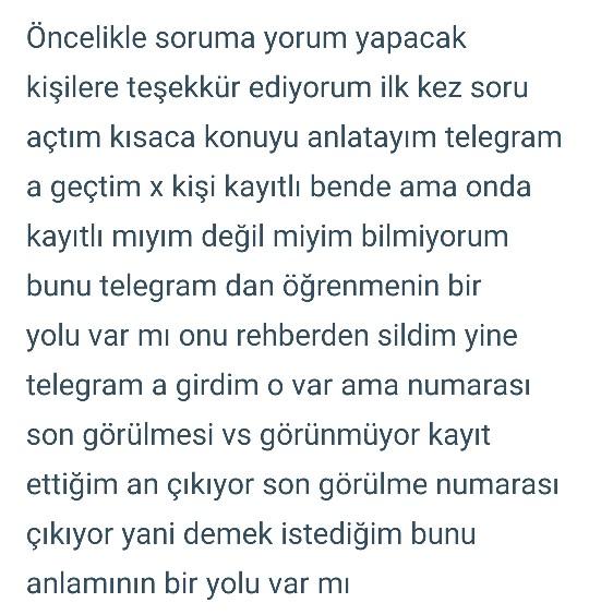 Telegramda karşı tarafta kayıtlı mıyım, nasıl anlarım?
