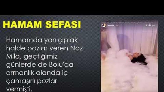 Naz Mila'nın paylaşımları bitmiyor bu defa hamamda pozlar. Sizce Naz Milanın amacı ne olabilir?