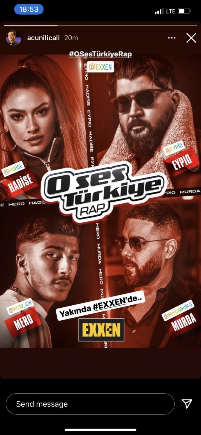 O Ses Türkiye Rap jürileri belli oldu. Yakında Exxende. Programı izleyecek misiniz?