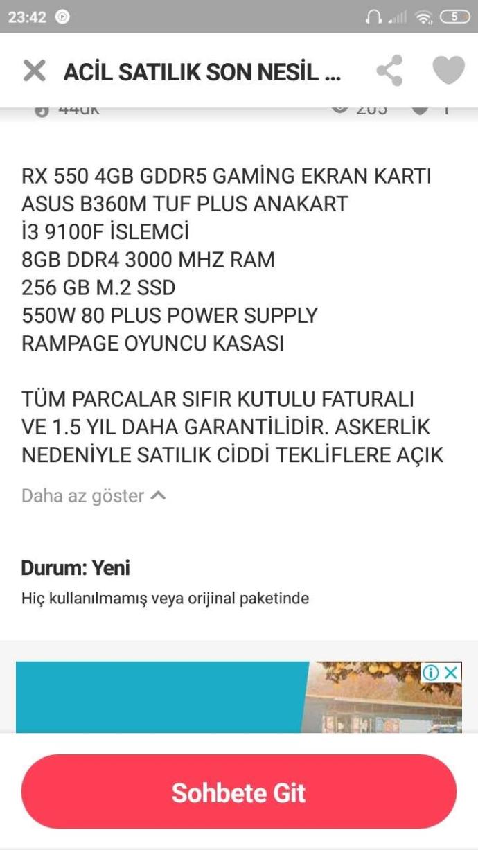 3500 TL ye alınır mı?