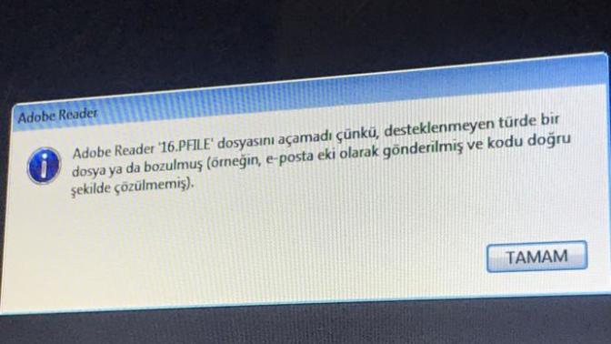 Word belgesi hata veriyor?