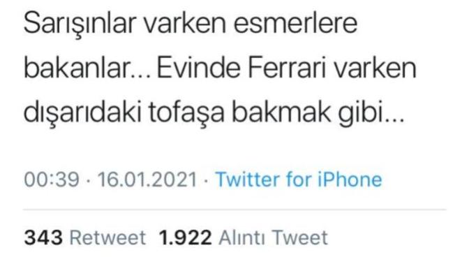 Enes Batur'un bu paylaşımı kadınlara hakaret değilse nedir?