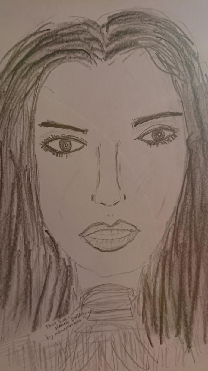 Hande Ünsal kara kalem çalışmam