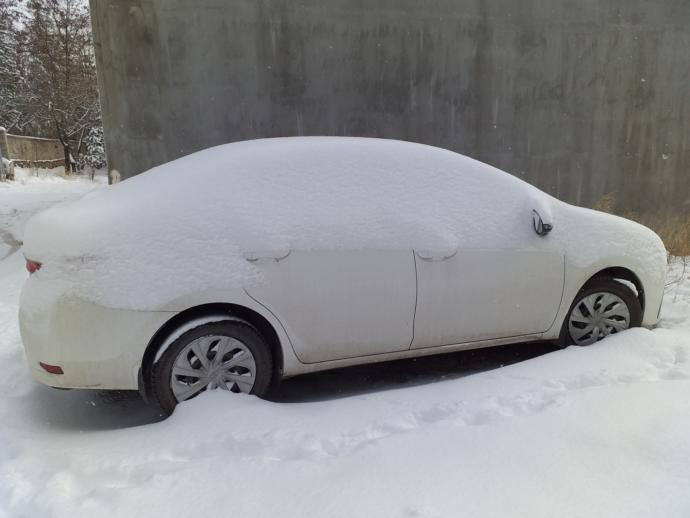 15 cm. kar oldu ne güzel