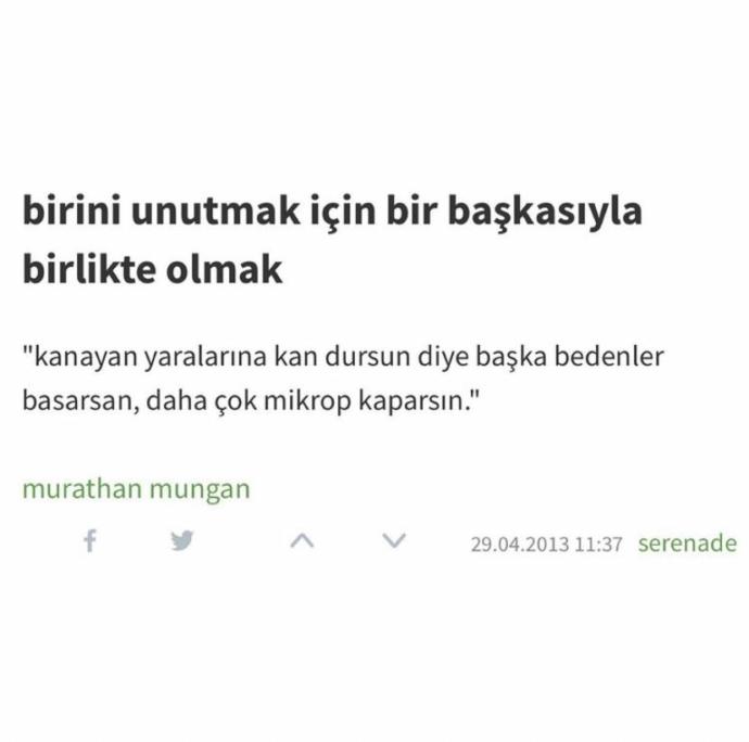 Birini unutmak için bir başkası ile birlikte olur musunuz?