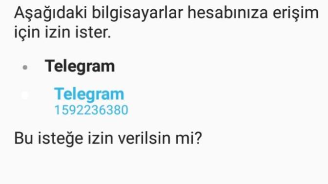 Telegramda Erişim İçin İzin İsteği Ne?