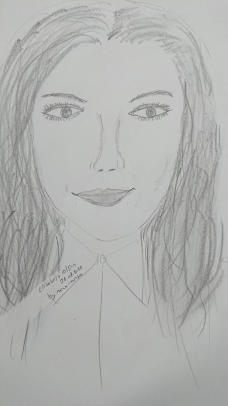 Elizabeth Olsen kara kalem çalışmam