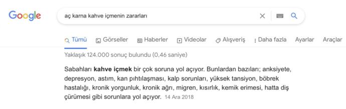 Aç karna kahve içmenin zararları?
