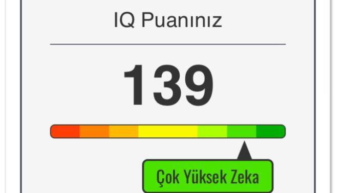 Bu teste göre iqnüz kaç?