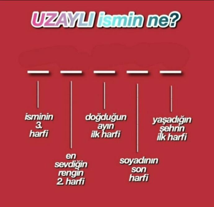 Uzaylı olsaydınız isminiz ne olurdu (Detay)?