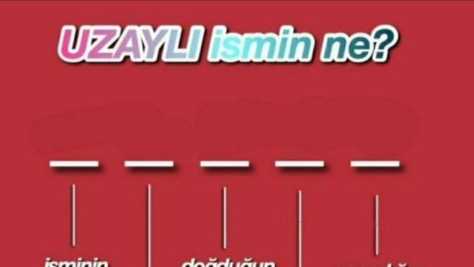 Uzaylı olsaydınız isminiz ne olurdu (Detay)?