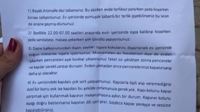 Komşundan şöyle bir uyarı mektubu alsaydın cevabın ne olurdu?