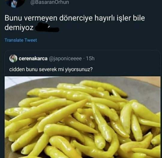 Döneri acı biber turşulu mu yersiniz, turşusuz mu?