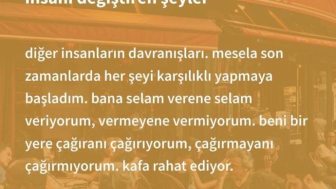 Hayatta her şey karşılıklı mıdır?