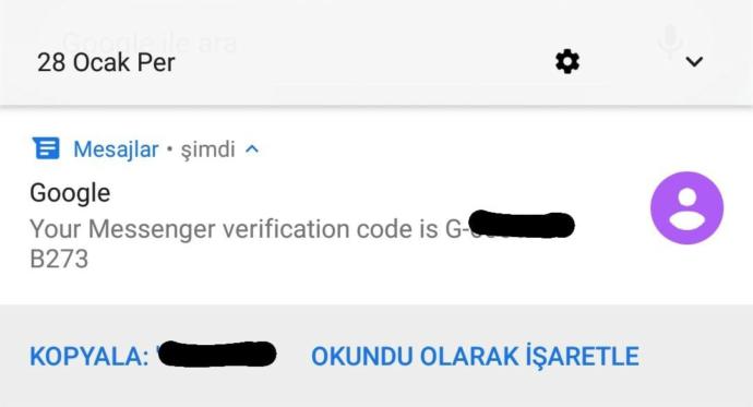 Bu mesaj ne anlama geliyor?