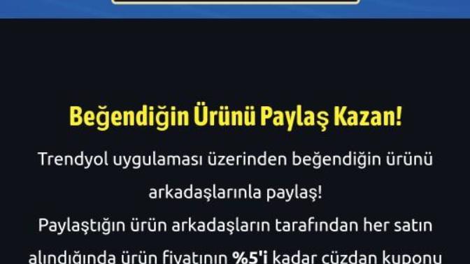 Trendyol da paylaş kazan kampanyası nasıl olur?