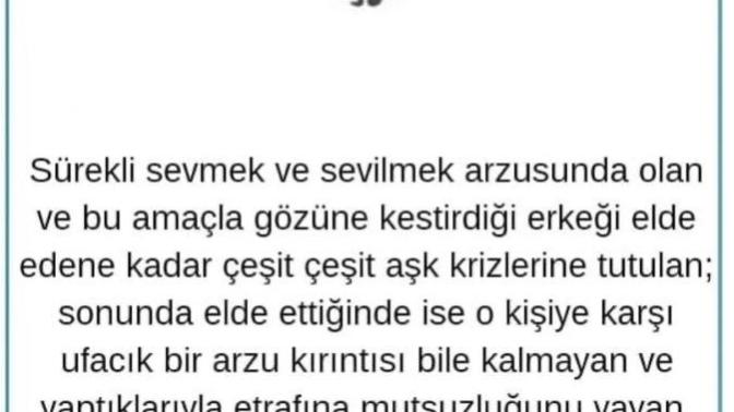Nemfomani kompleksi sahibi bir kadın/erkek tanıdınız mı?