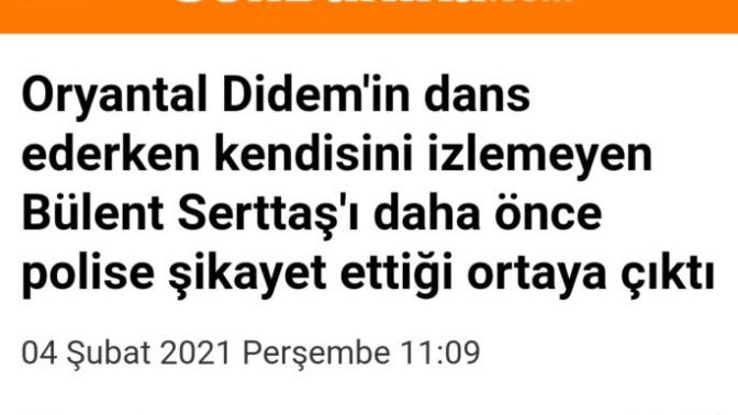 Oriyantal Didem, Bülent serttaşın dans ederken götüne bakmamasına çok içerlenmiş ve saygısızlık yapıyor demiş ne düşünüyorsunuz?