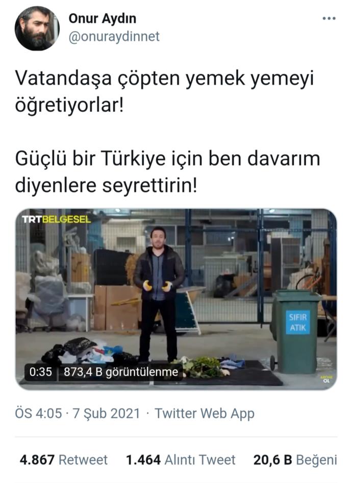 TRT Belgeselde yayınlanan belgeseli bile Provoke etmeye çalışan insanların yaşama amacı nedir?