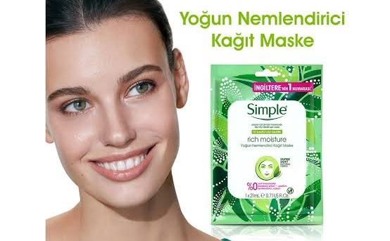 Simple yoğun nemlendiricili kağıt maske