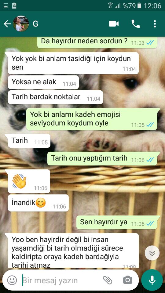 Eski esimle konuşmalarımız dikkatlice okurmusunuz? Yorum istiyorum sizce derdi ne?