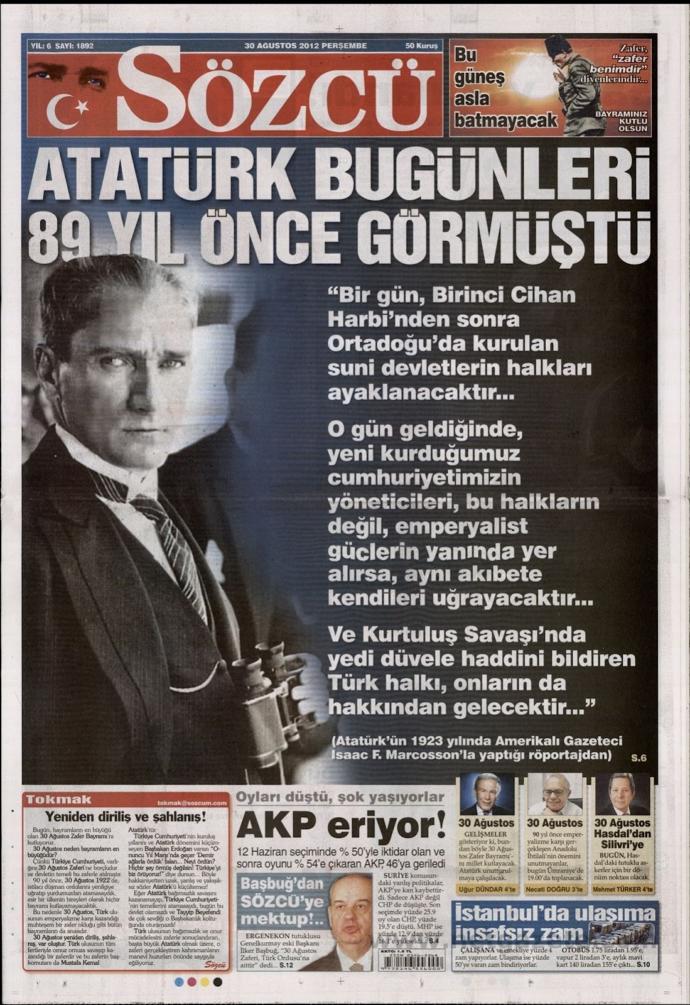 Atamız bizi 98 yıl önce uyarmıştı!