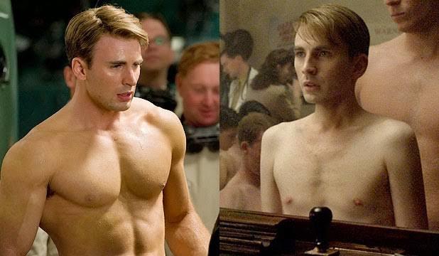 Chris Evans yüz aynı ama sadece fizikleri farklı. Birisi aşırı çekici dururken diğerinin hiçbir çekiciliği yok.