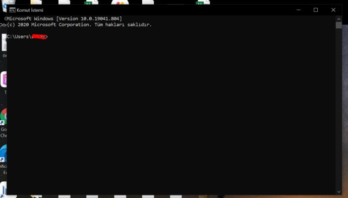 cmd ekranı