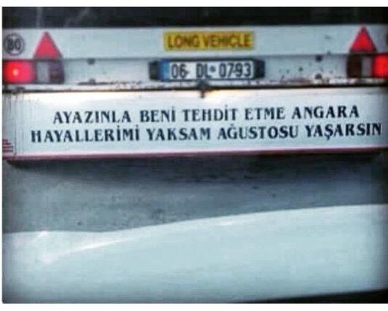 KAMYON ARKASI YAZISI YAZAR MISIN ?😀😀?