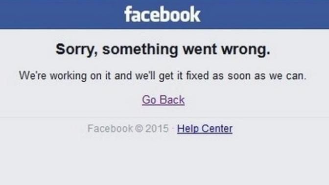 Facebook'ta "Sorry, something went wrong" diye bir yazı çıkıyor ne demek?