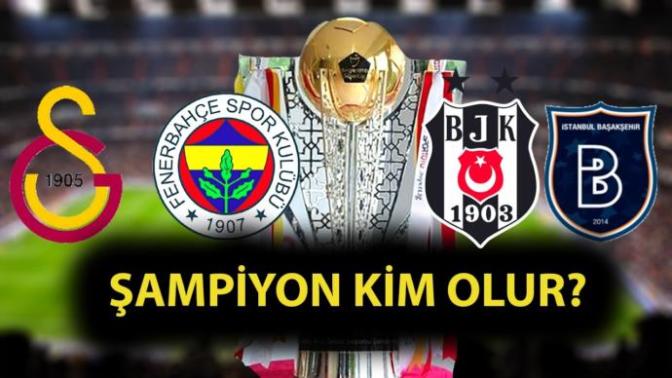 Galatasaray maç fazlasıyla 54, Fenerbahçe ve Beşiktaş 51, Trabzonspor 48 puanda. Sizce bu müthiş yarışta şampiyon kim olur?