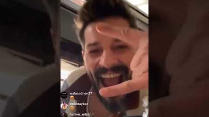 Sen Çal Kapımı setinde Kerem Bürsin'den Hande Erçel'e gönderme. Sizce aralarında aşk var mı?