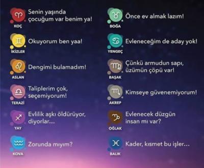Neden evlenmiyorsun sorusuna hangi burçla cevap veriyorsunuz?