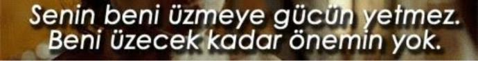 Seni üzenlere karşılık mı verirsin, trip mi atarsın?