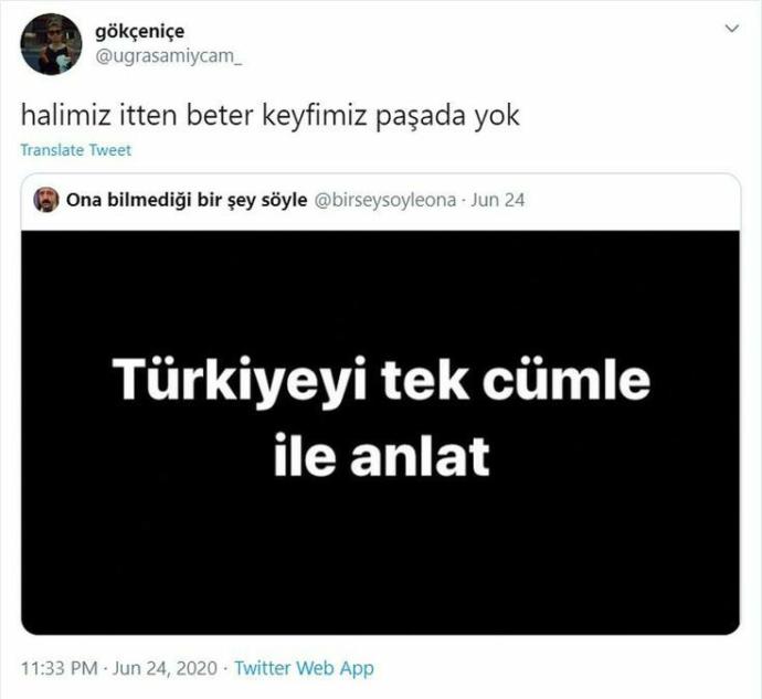Türkiye hakkında ne düşünüyorsunuz?