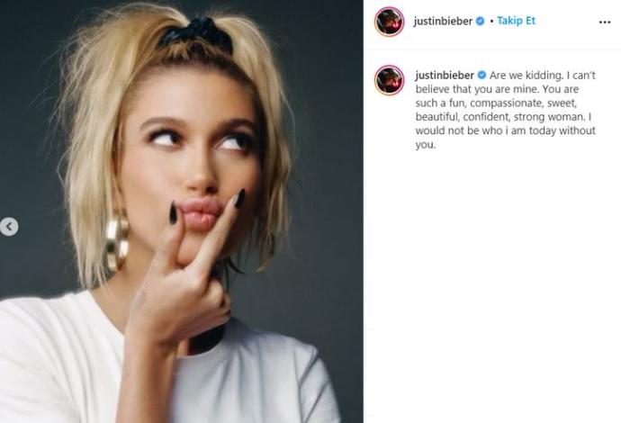 Justin Bieberin paylaşımı.