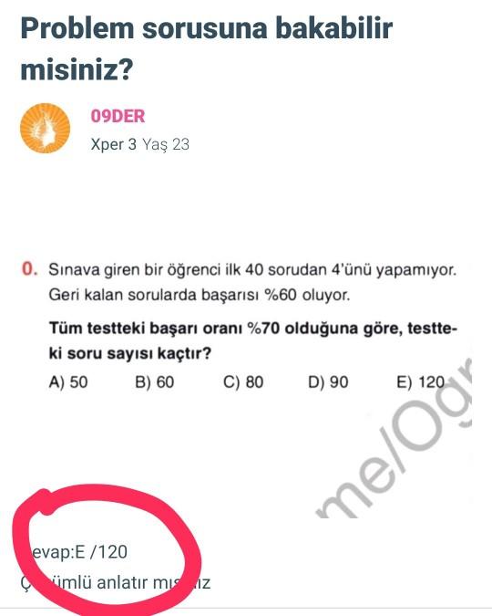Problem sorusuna bakabilir misiniz?