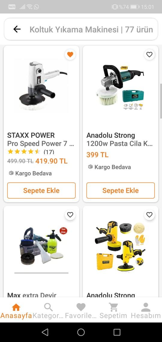 Arkadaşlar koltuk yıkama makinesi alıp memnun olan var mı?