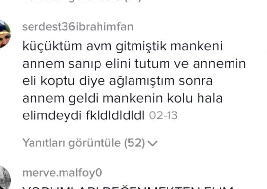 Bu yine iyi ben arkadan anneme benzettiğim birinin elini tutmuştum çarşıda 😂