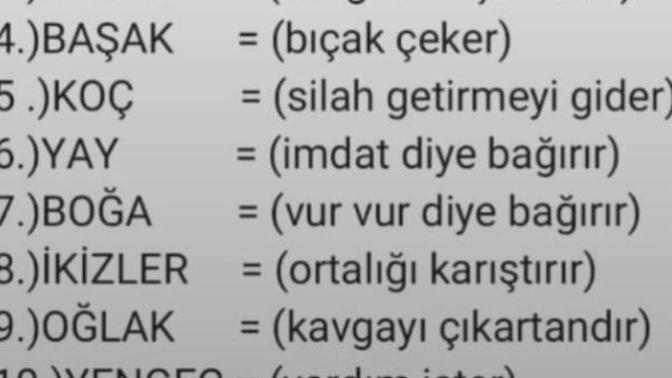 Burçlar kavgada nasılmış bir bakalım?
