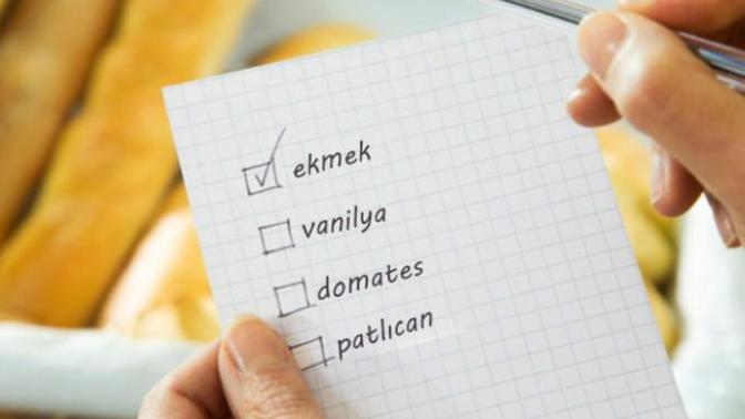 Alışveriş listesi yapar mısınız?