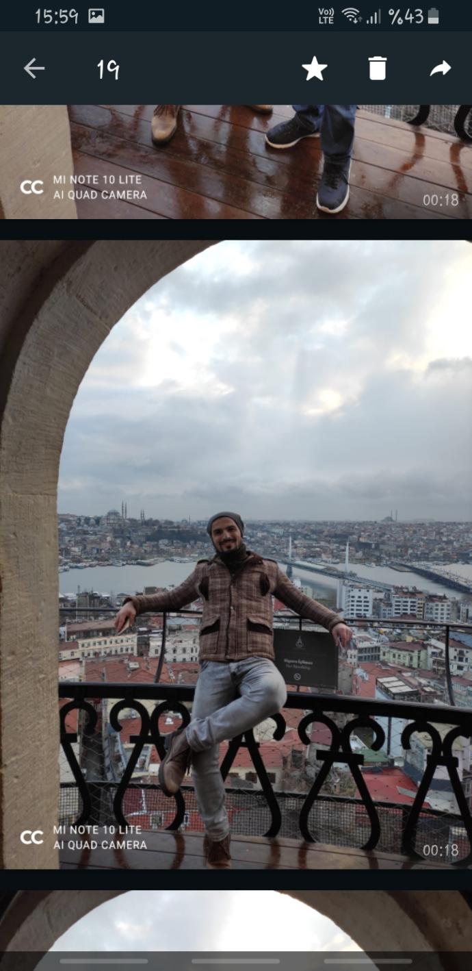 Yeni atanmış hoca, Galata minaresinde 😃